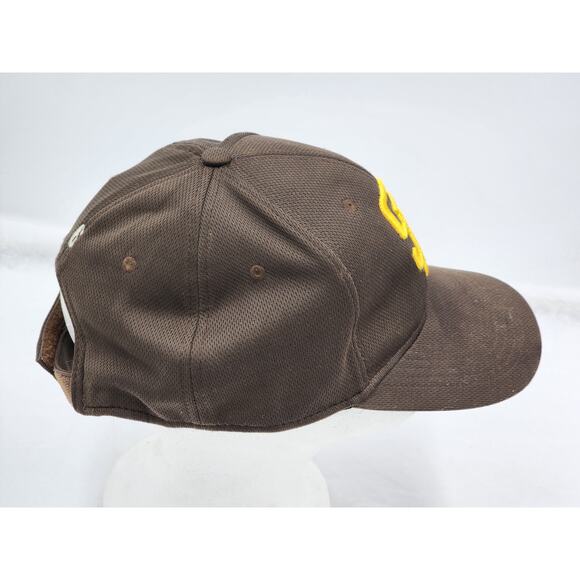San Diego Padres Hat Yellow Logo Brown Baseball Cap Adjustable Team MLB OC Sport - Picture 9 of 10